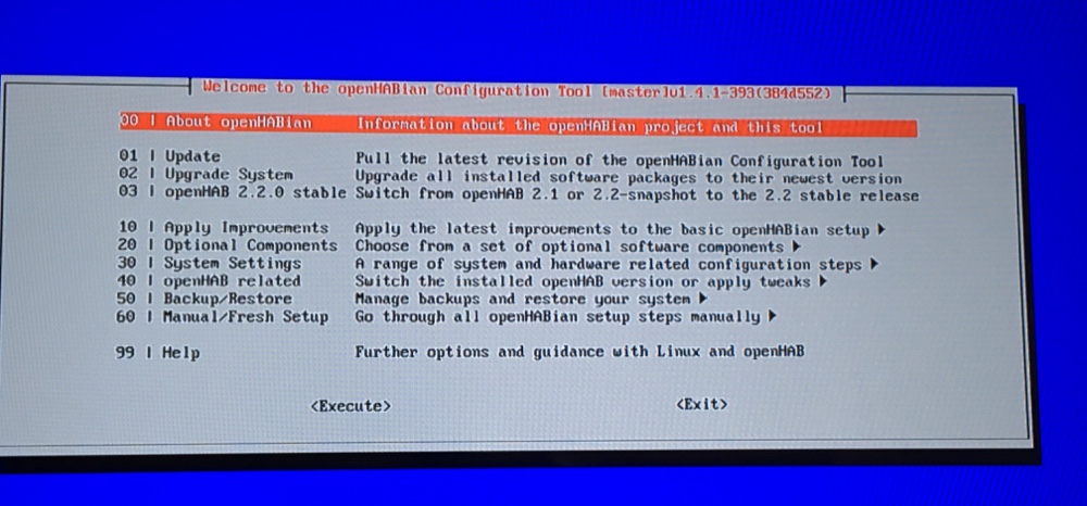 Openhabian-Console-DOS